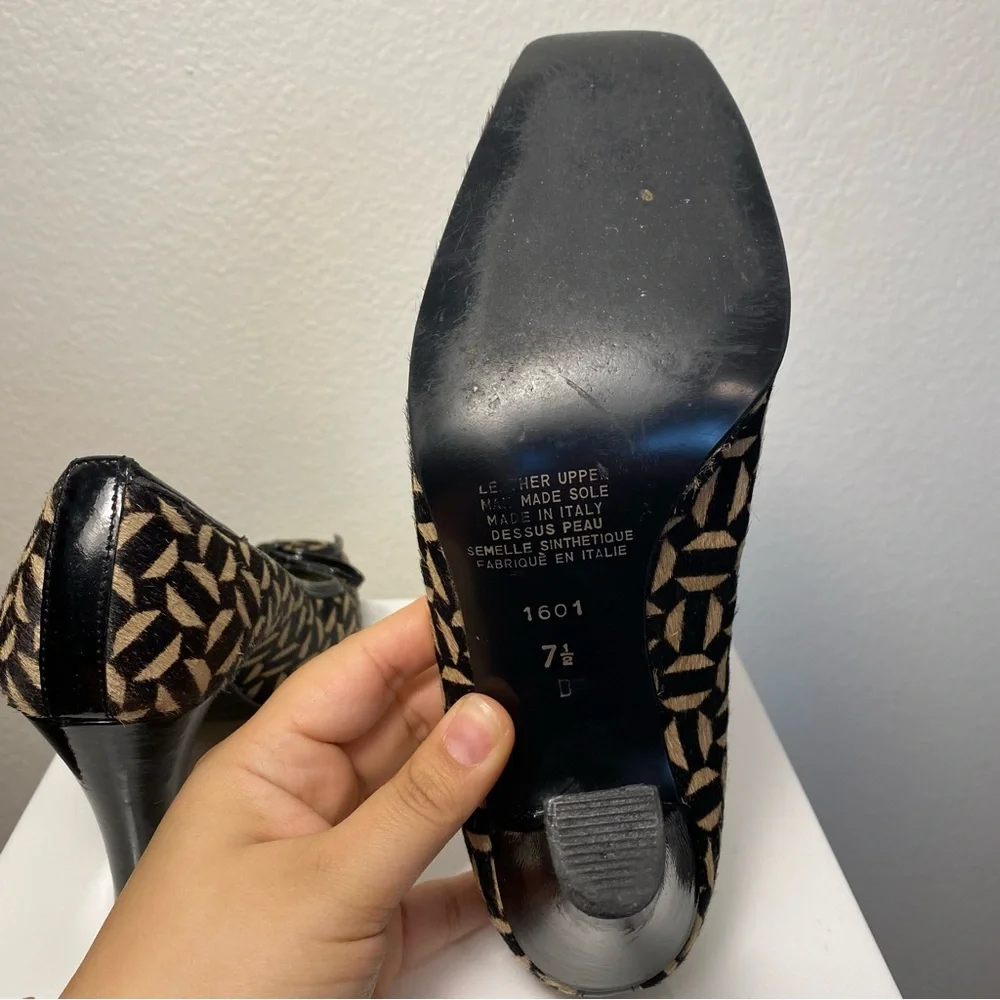 Massimo Baldi Y2K Horsehair Pumps Handmade Italy Size 7.5
